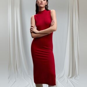 Lands End Bodycon Side Slit Maroon Dress 10-12 🎉